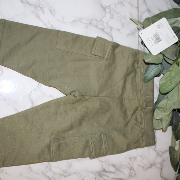 NEW! 6-9 M Burts Bees Green Jogger Pants - Picture 6 of 6